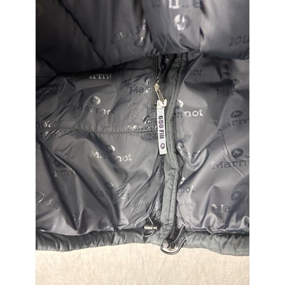 Marmot 650 Fill Goose Down Puffer Jacket Womens Medium Black Quilted Outdoor - Picture 6 of 9